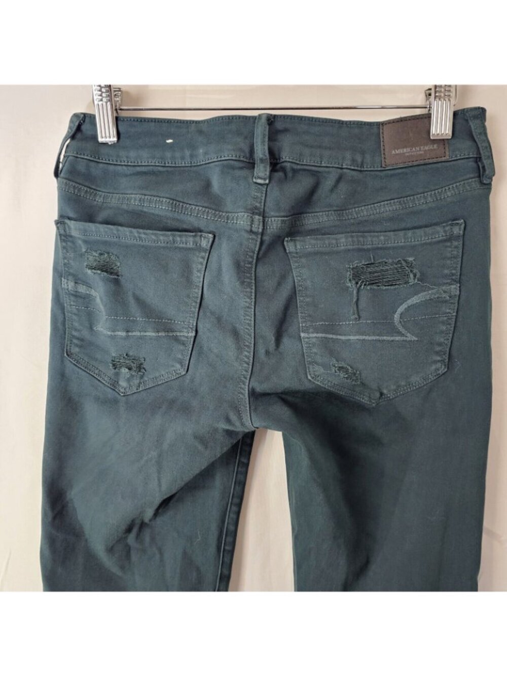 American Eagle Jegging Jeans Womens Size 4 Green Ne(x)t Level Stretch Hi Rise - Picture 4 of 12